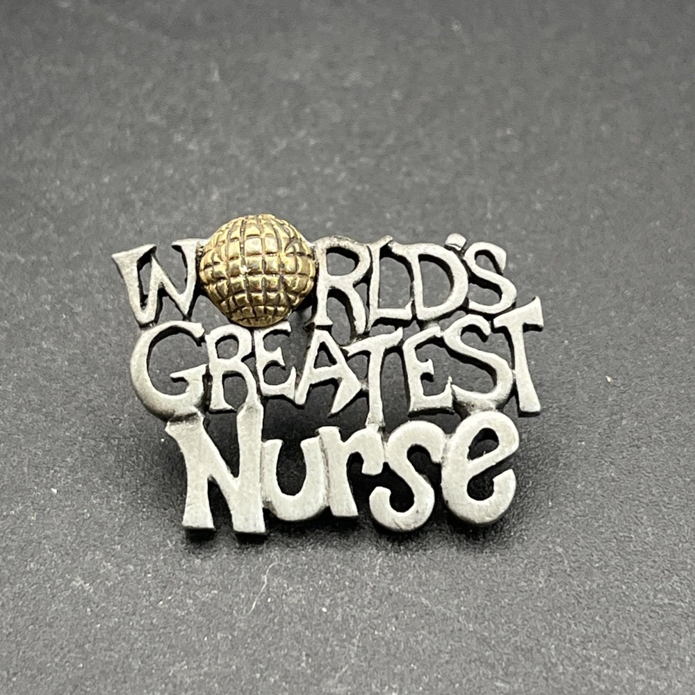 World's Greatest Nurse Silver Tone‎ Lapel Hat Pin